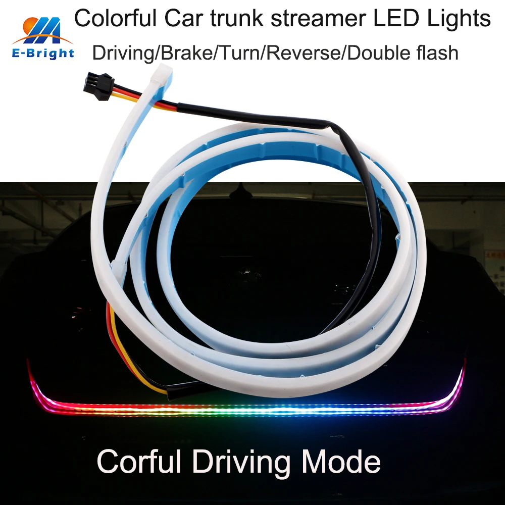 YM E-Bright 1Set 120CM RGB 5050 LED Car Styling Dynamic Streamer Turn Signal Tail Trunk lights LED Warning Light Signaling
YM E-Bright 1Set 120CM RGB 5050 LED Car Styling Dynamic Streamer Turn Signal Tail Trunk lights LED Warning Light Signaling