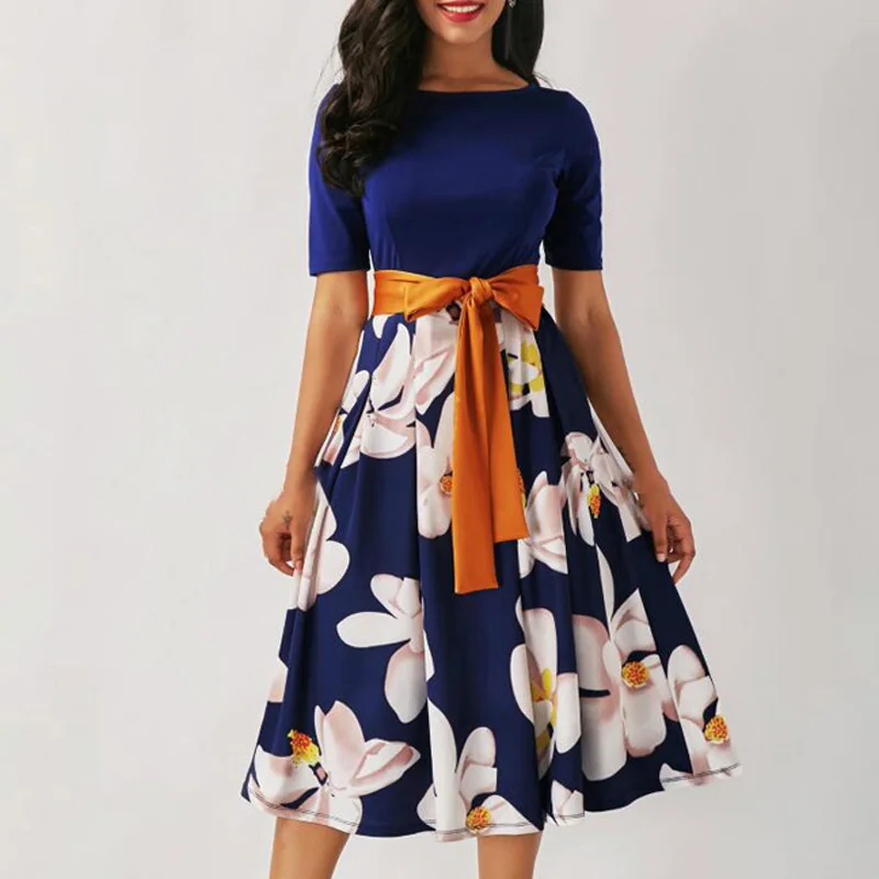 Summer Holiday Beach Polyester Ladies Casual Round Neck Short Sleeve Prom Cocktail Big Pendulum Dress
Summer Holiday Beach Polyester Ladies Casual Round Neck Short Sleeve Prom Cocktail Big Pendulum Dress