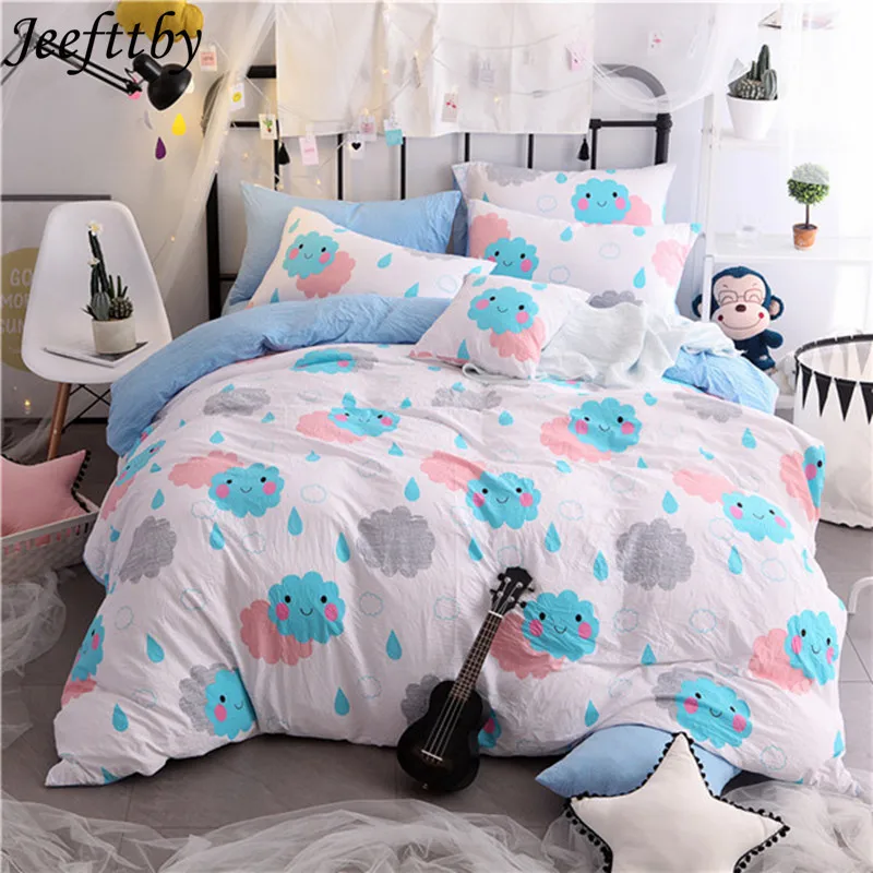 Stylish Child Cartoon Cute Smiley Face Home Textile 4pcs Washed Cotton Bedding Sets Bed Linen Duvet Cover Quilt Cover Pillowcase
Stylish Child Cartoon Cute Smiley Face Home Textile 4pcs Washed Cotton Bedding Sets Bed Linen Duvet Cover Quilt Cover Pillowcase