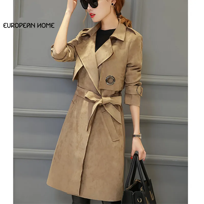 2019 New Spring Autumn Windbreaker Women Long Plus Size Loose Korean Pure Color Suede Fabric Cashmere Casual Trench Coat LR172
2019 New Spring Autumn Windbreaker Women Long Plus Size Loose Korean Pure Color Suede Fabric Cashmere Casual Trench Coat LR172
