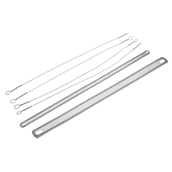 6pcs Multifunctional Saw Blade for Metal Wood Rough Tooth Serration in 1 Saw blade + 24 Teeth Double Side Saw Blade + Wire Saw
6pcs Multifunctional Saw Blade for Metal Wood Rough Tooth Serration in 1 Saw blade + 24 Teeth Double Side Saw Blade + Wire Saw