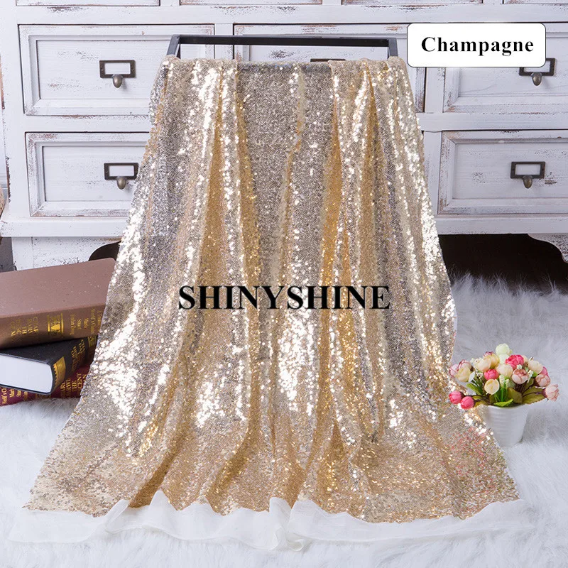 Sparkly Champagne Sequin Fabric Material Paillette Shiny Fabric Wedding Clothing Party Events Sequin Table Covers Decor by Yard 
Sparkly Champagne Sequin Fabric Material Paillette Shiny Fabric Wedding Clothing Party Events Sequin Table Covers Decor by Yard