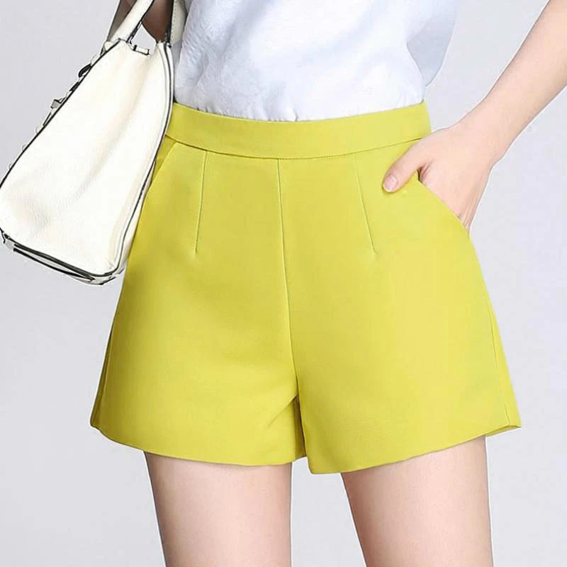 Summer Fashion Women High Waist 3xl Xxl Wide Leg Yellow Black Shorts , Casual Female Woman Spring Slim White Shorts
Summer Fashion Women High Waist 3xl Xxl Wide Leg Yellow Black Shorts , Casual Female Woman Spring Slim White Shorts