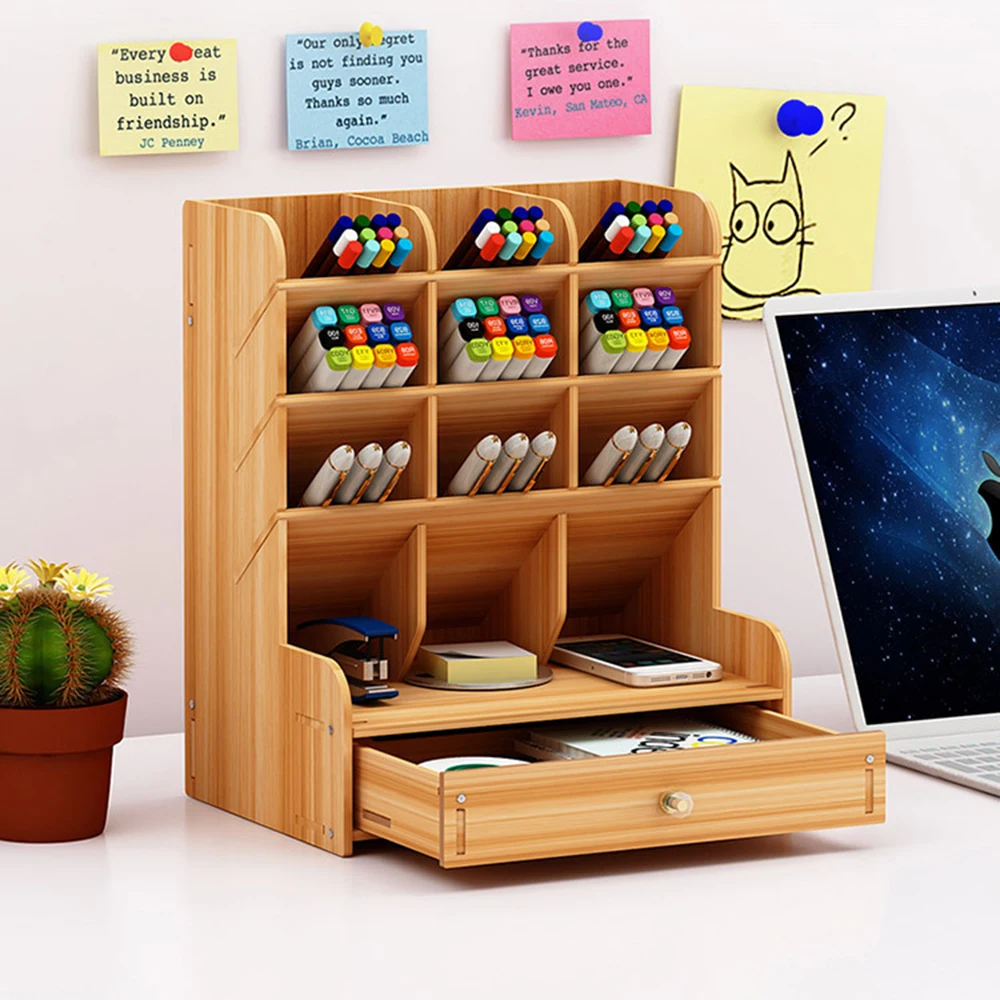 Multi-function Wood 13 Grids Desktop Stand Holder Cosmetic Brush Storage Box For Pencil Pen Cosmetic Brush Jewelry Display
Multi-function Wood 13 Grids Desktop Stand Holder Cosmetic Brush Storage Box For Pencil Pen Cosmetic Brush Jewelry Display