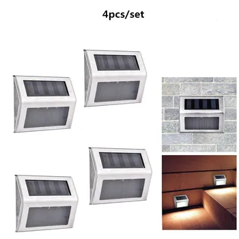 4pcs Stainless Steel 3LED Solar Light Waterproof Outdoor Solar Garden Power Light Energy Saving Courtyard Pathway Wall Lamp
4pcs Stainless Steel 3LED Solar Light Waterproof Outdoor Solar Garden Power Light Energy Saving Courtyard Pathway Wall Lamp