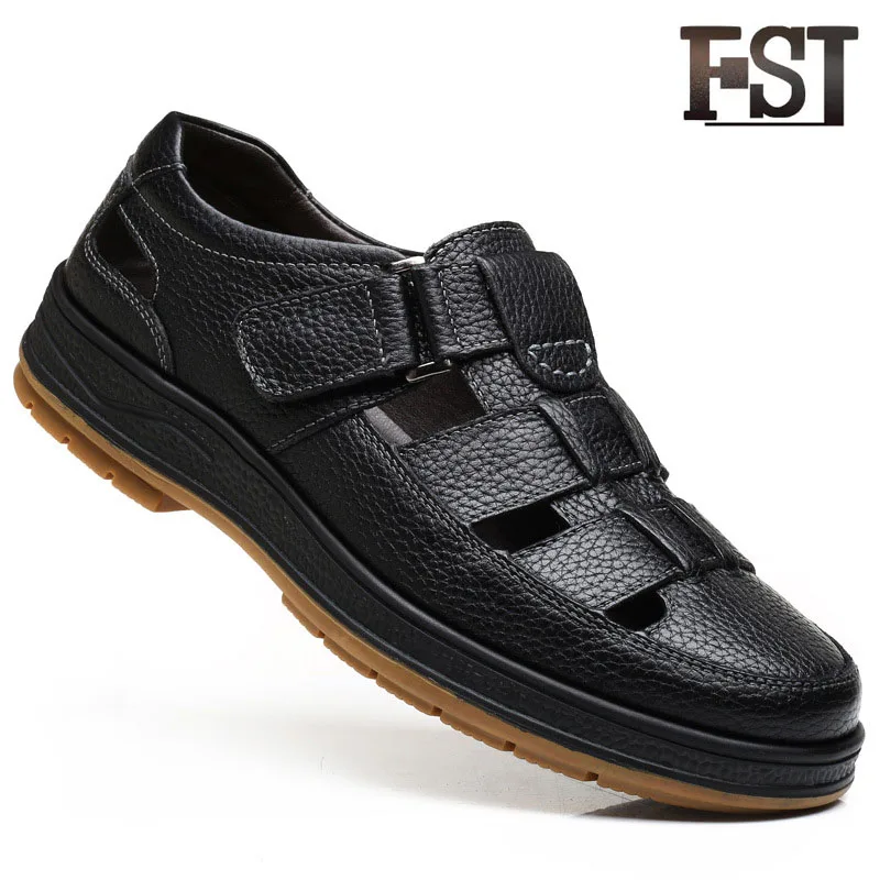 FSJ Man Sandals 2019 Summer Genuine Leather Hook Loop Sewing Height Increasing Breathable Casual Neutral Mature Solid shoes
FSJ Man Sandals 2019 Summer Genuine Leather Hook Loop Sewing Height Increasing Breathable Casual Neutral Mature Solid shoes