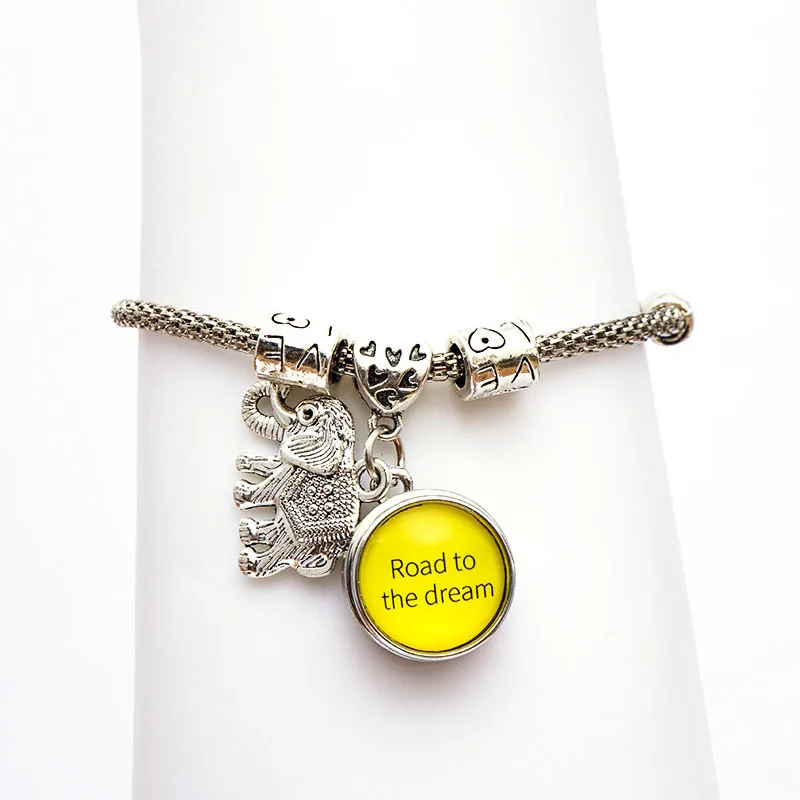 Stainless steel elephant bracelet for women 18mm snap button road to the dream lock love bracelet Men's motivation adjustable
Stainless steel elephant bracelet for women 18mm snap button road to the dream lock love bracelet Men's motivation adjustable