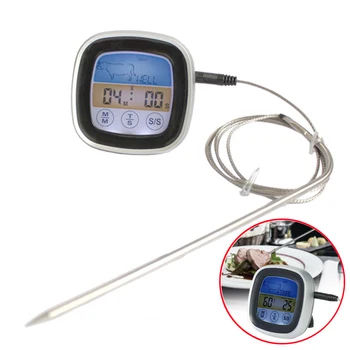 Pokich Digital Meat Touchscreen Thermometer Household Food Probe BBQ Oven Kitchen Cooking Tools With Hour Meter
Pokich Digital Meat Touchscreen Thermometer Household Food Probe BBQ Oven Kitchen Cooking Tools With Hour Meter