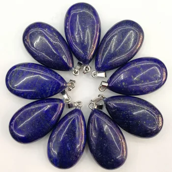 Wholesale fashion high quality natural lapis lazuli stone pendants Charms water drop for making 25x40mm free shipping 12pcs/lot
Wholesale fashion high quality natural lapis lazuli stone pendants Charms water drop for making 25x40mm free shipping 12pcs/lot