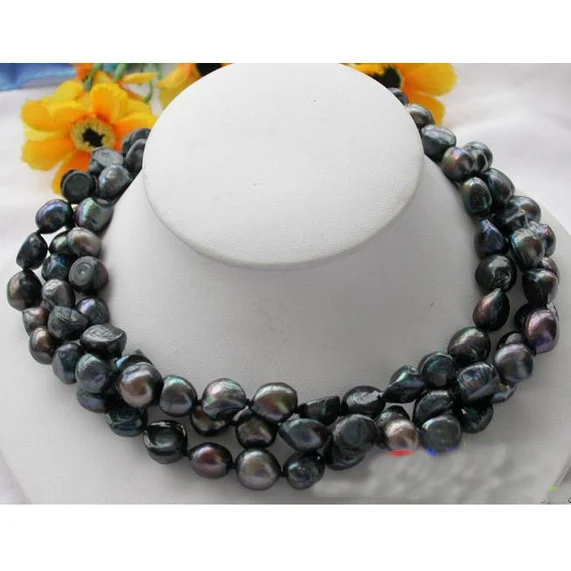 Natural Pearl Necklace,3Rows 10-13mm Black Baroque Freshwater Pearl Jewellery,Magnet Clasp,Perfect Women Chirstmas Gift Jewelry
Natural Pearl Necklace,3Rows 10-13mm Black Baroque Freshwater Pearl Jewellery,Magnet Clasp,Perfect Women Chirstmas Gift Jewelry