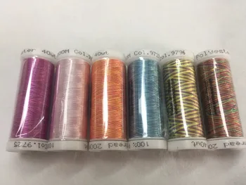 Simthread Variegated Colors Multi-colors Polyester Embroidery Thread 6 Colors 300 Yards Per Spool
Simthread Variegated Colors Multi-colors Polyester Embroidery Thread 6 Colors 300 Yards Per Spool