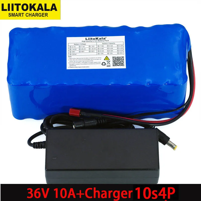 Liitokala 36V 10000mAh 500W High Capacity 18650 Lithium Battery Motorcycle Electric Car Bicycle Scooter with BMS+ 2A Charger
Liitokala 36V 10000mAh 500W High Capacity 18650 Lithium Battery Motorcycle Electric Car Bicycle Scooter with BMS+ 2A Charger