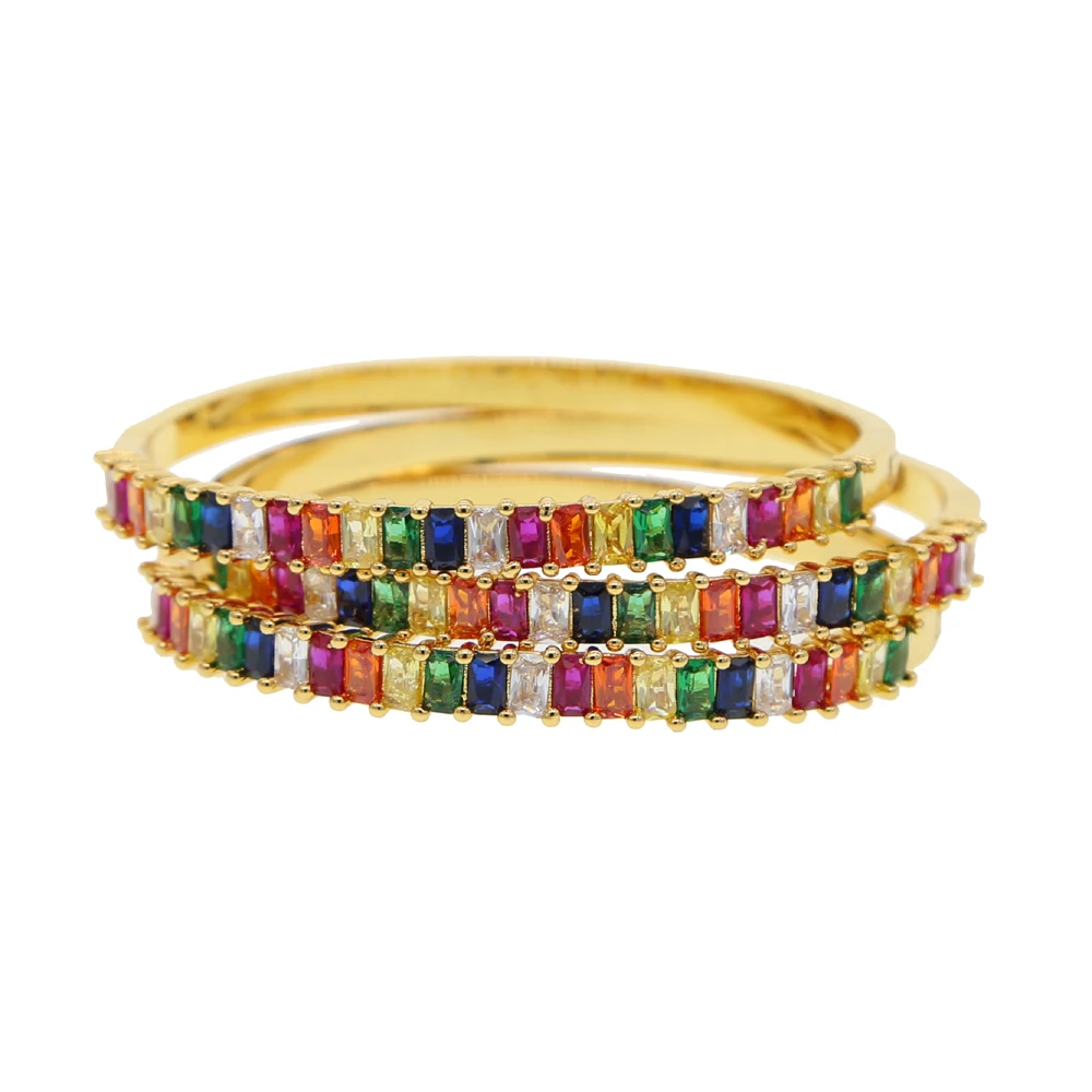 Wide band gold Color luxury rainbow bangle bracelet for women charm rainbow colorful cz tennis chain gorgeous trendy jewelry
Wide band gold Color luxury rainbow bangle bracelet for women charm rainbow colorful cz tennis chain gorgeous trendy jewelry