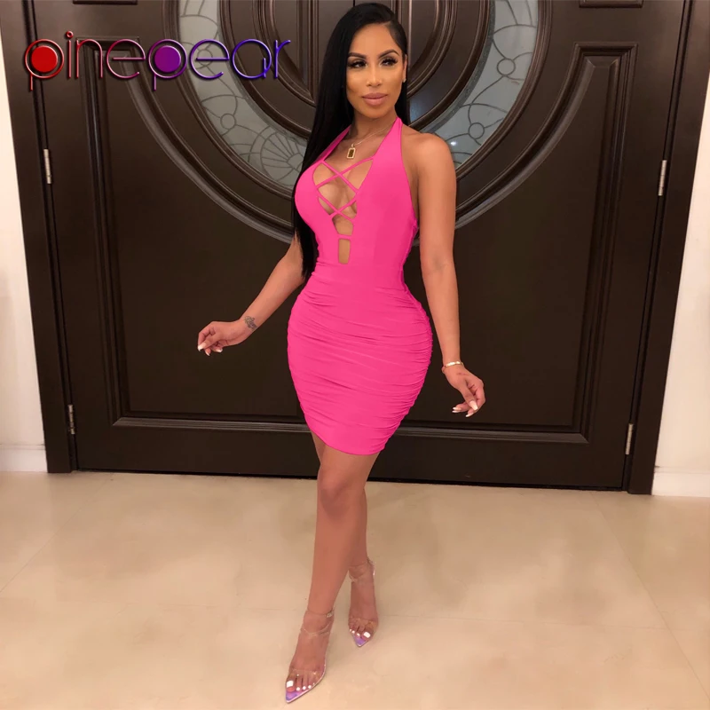 PinePear Rose Red Polyester Pleated Dress Women Smooth Draped Halter Open Back Bodycon Bandage Dress Summer 2019 Dropshipping
PinePear Rose Red Polyester Pleated Dress Women Smooth Draped Halter Open Back Bodycon Bandage Dress Summer 2019 Dropshipping