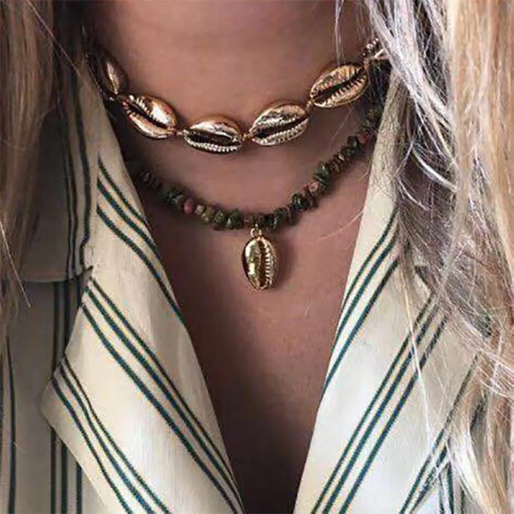KMVEXO 2019 New Bohemian Stone Beads Necklaces For Women Boho Ethnic Shell Conch Chokers Necklace Ocean Party Beach Jewelry Gift
KMVEXO 2019 New Bohemian Stone Beads Necklaces For Women Boho Ethnic Shell Conch Chokers Necklace Ocean Party Beach Jewelry Gift
