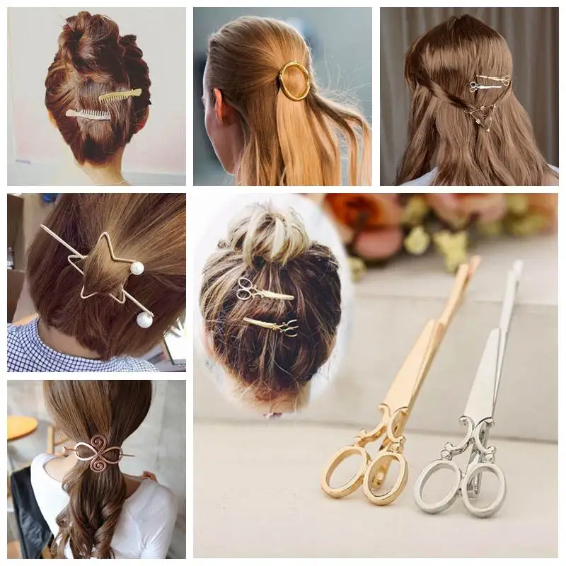 Creative Scissors Comb Leaf Shape Hair Clip Delicate Lady Girls Hair Pin Barrette Elastic Hair Bands Women Hair Accessories
Creative Scissors Comb Leaf Shape Hair Clip Delicate Lady Girls Hair Pin Barrette Elastic Hair Bands Women Hair Accessories