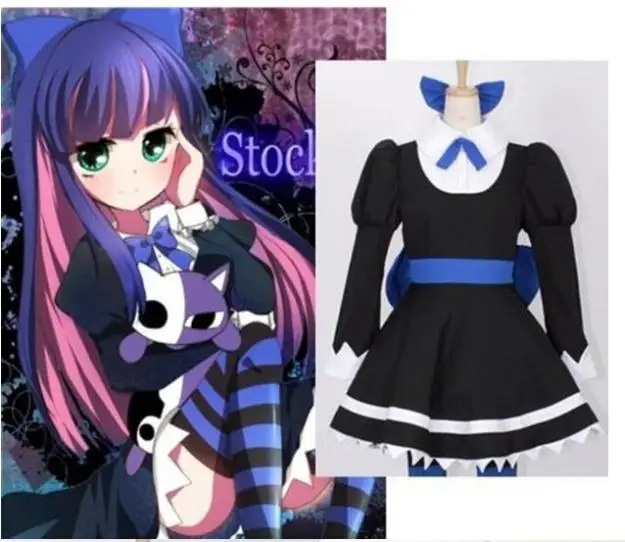New Free Shipping Panty & Stocking Casual Garterbelt Cosplay Costume Anime girl dress | Тематическая одежда и униформа