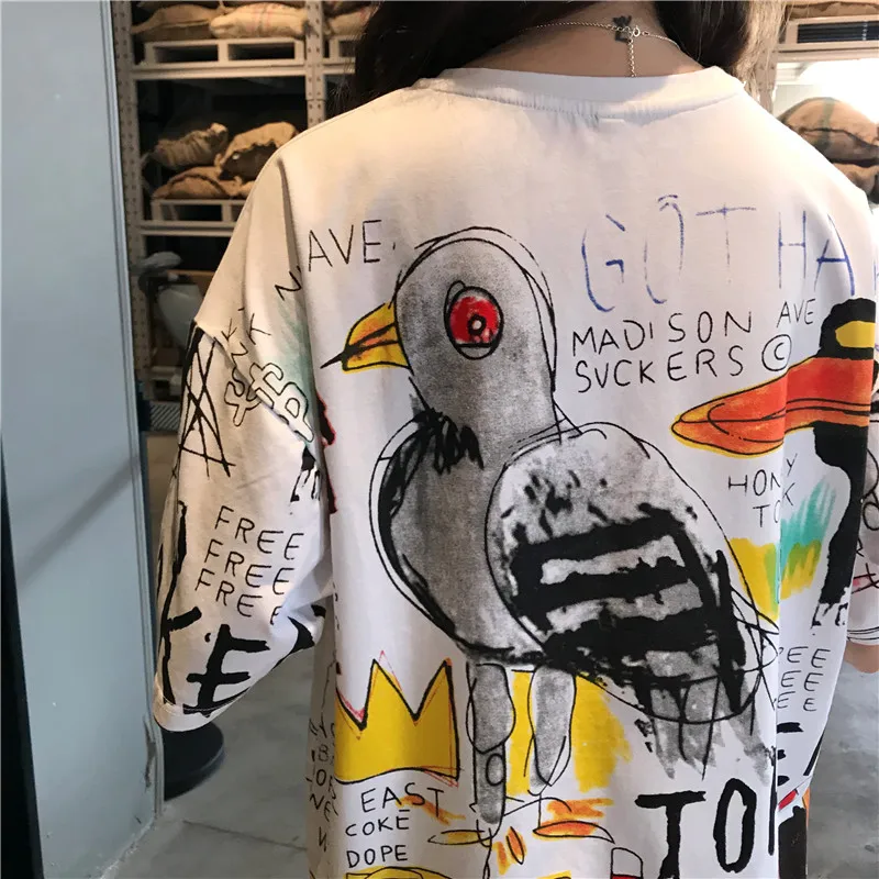 FREE SHIPPING Funny T-shirts Full Cartoon Print JKP4383 FREE SHIPPING Funny T-shirts Full Cartoon Print JKP4383