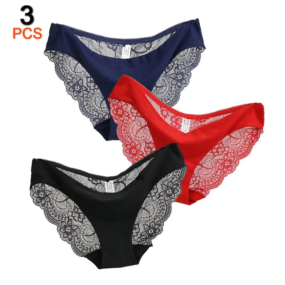 3Pcs/Lot Sexy Lace Women Briefs Seamless Solid Underwear Lady Panty Hot Transparent S-XXL Plus Size Lingerie Crotch Cotton Femme
3Pcs/Lot Sexy Lace Women Briefs Seamless Solid Underwear Lady Panty Hot Transparent S-XXL Plus Size Lingerie Crotch Cotton Femme