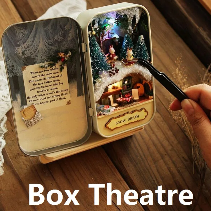 Box Theatre 3Style(Forest Rhapsody/Island Adventures/Snow Dream)Creative Gift DIY Mini Light Doll House 3D Micro Landscape Model
Box Theatre 3Style(Forest Rhapsody/Island Adventures/Snow Dream)Creative Gift DIY Mini Light Doll House 3D Micro Landscape Model