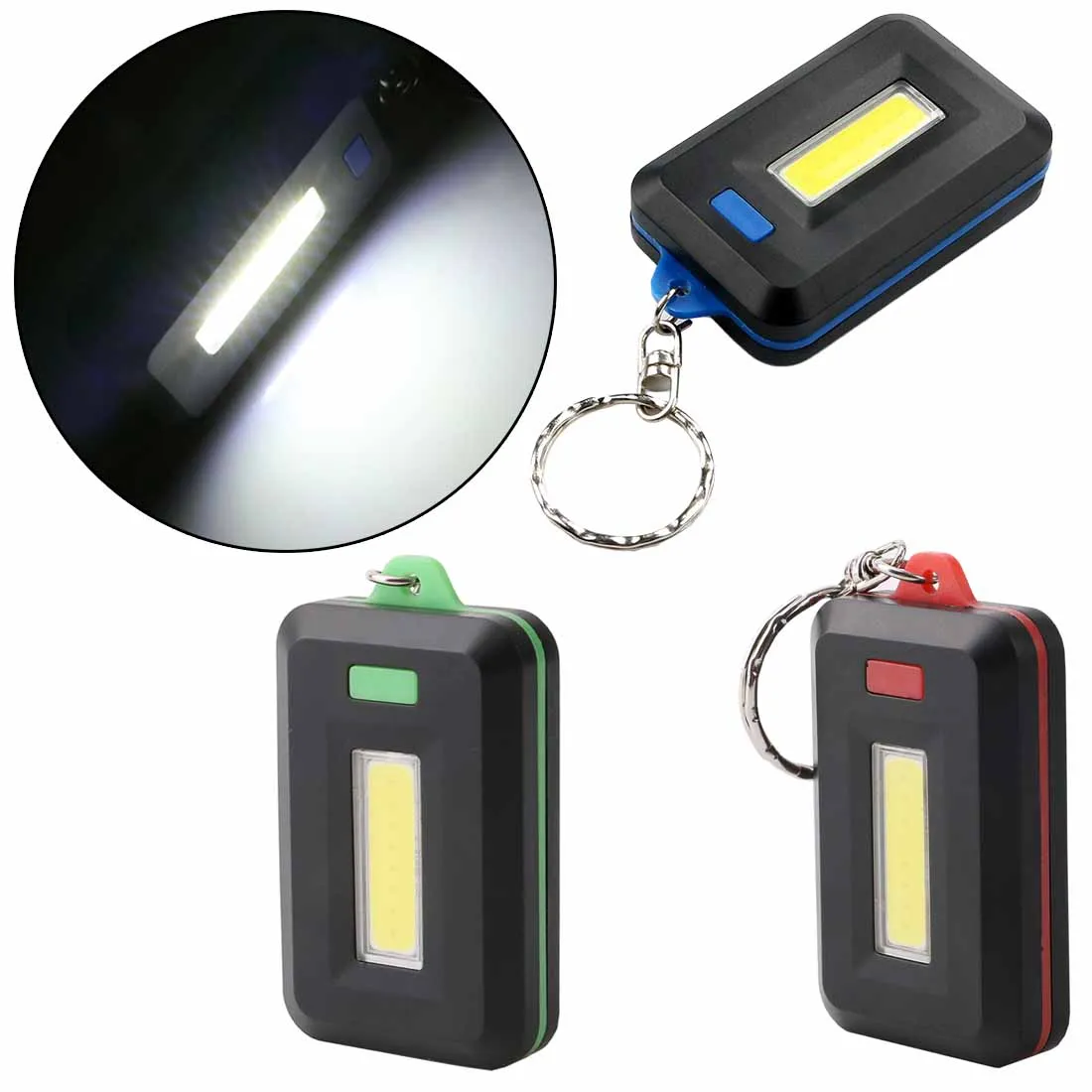 

45LM 3 Modes Mini LED Flashlight Keychain Portable Keyring Light Torch Key Chain Emergency Camping Lamp Backpack Light