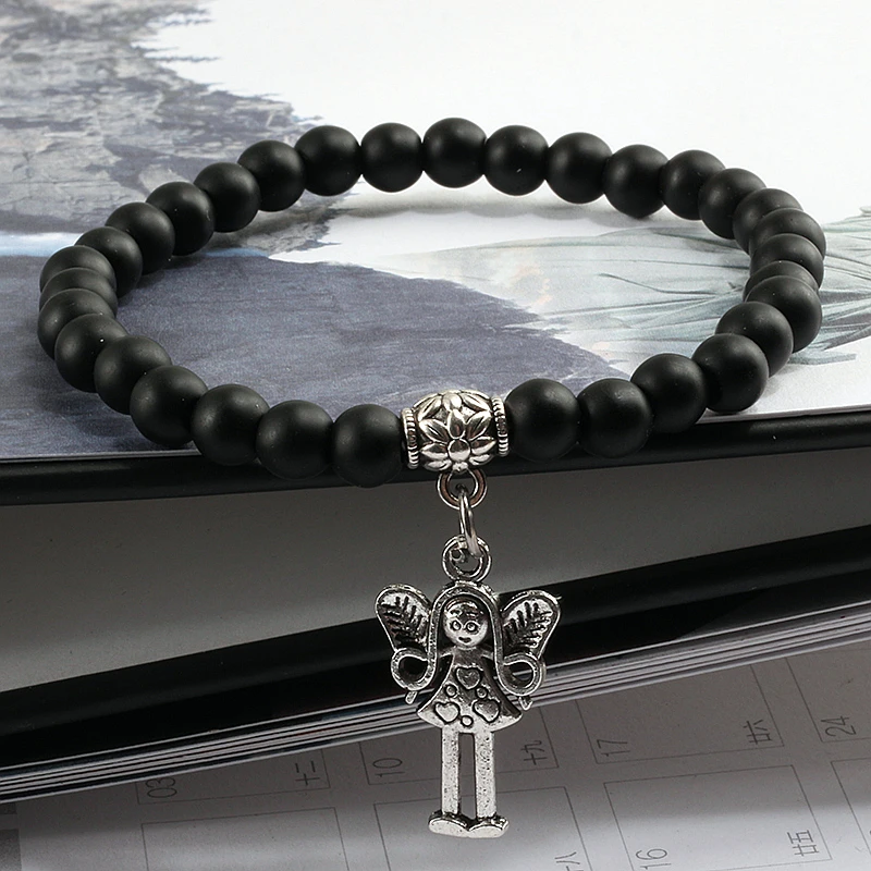 Classic 6mm Natural Stone Bracelet for Women Cham Sliver Girl Pendant Boho Black White Turquoises Beaded Bracelets Yoga Jewelry
Classic 6mm Natural Stone Bracelet for Women Cham Sliver Girl Pendant Boho Black White Turquoises Beaded Bracelets Yoga Jewelry