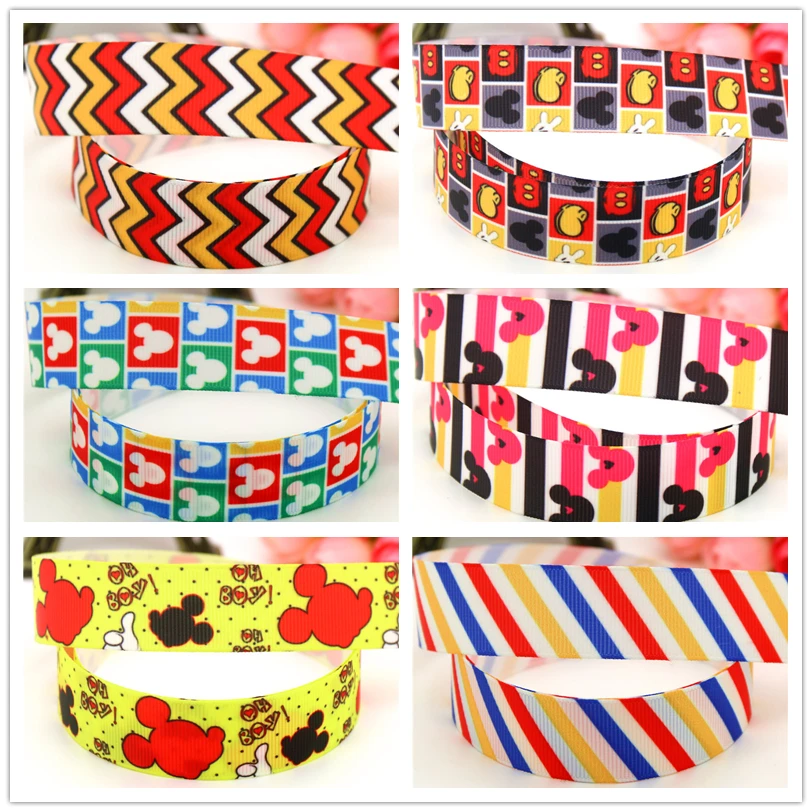 DUWES 7/8'' Free shipping chevron mickey minnie stripe printed grosgrain ribbon hairbow headwear party decoration 22mm D607
DUWES 7/8'' Free shipping chevron mickey minnie stripe printed grosgrain ribbon hairbow headwear party decoration 22mm D607