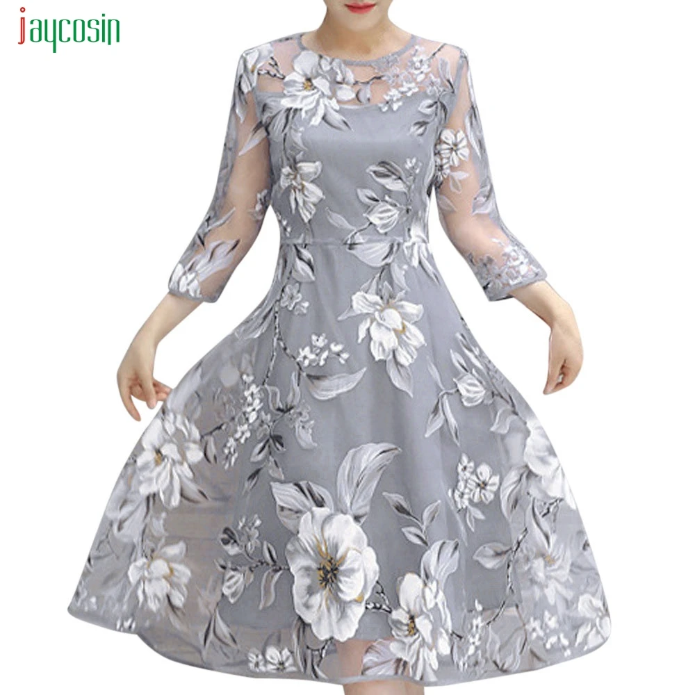 Jaycosin Women's Summer Organza Floral Print Wedding Party Dresses For Ladies Cute Casual Dress Round Neck Vestidos De Festa
Jaycosin Women's Summer Organza Floral Print Wedding Party Dresses For Ladies Cute Casual Dress Round Neck Vestidos De Festa