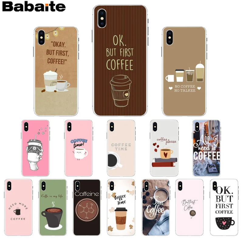 Babaite Ok But First Coffee Book Newly Arrived Cell Phone Case for iPhone 8 7 6 6S Plus 5 5S SE XR X XS MAX Coque Shell
Babaite Ok But First Coffee Book Newly Arrived Cell Phone Case for iPhone 8 7 6 6S Plus 5 5S SE XR X XS MAX Coque Shell