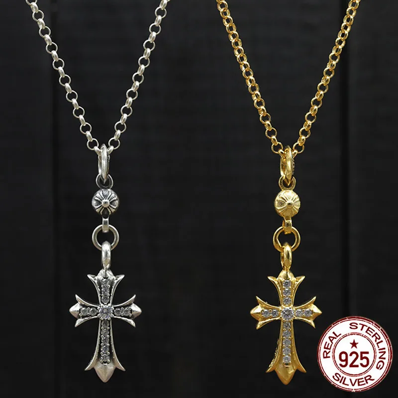 100% S925 Sterling Silver Necklace Pendant Punk Style Couple Cross Character Circle Sweater Chain new gift to send lover
100% S925 Sterling Silver Necklace Pendant Punk Style Couple Cross Character Circle Sweater Chain new gift to send lover
