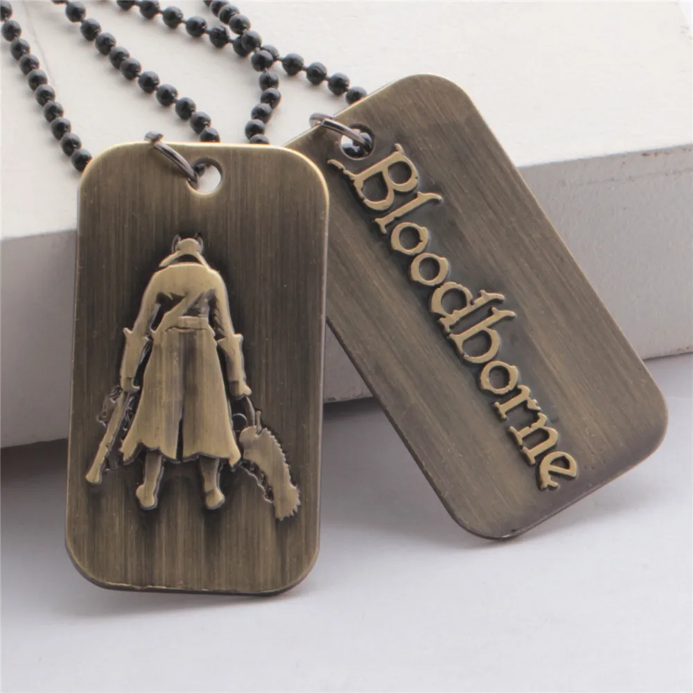 BLOODBORNE Dog Tag Necklaces PS4 Game Accessories Alloy Beads Chain Pendant Charms Keychain Keyring Unisex jewelry Fans Gift
BLOODBORNE Dog Tag Necklaces PS4 Game Accessories Alloy Beads Chain Pendant Charms Keychain Keyring Unisex jewelry Fans Gift
