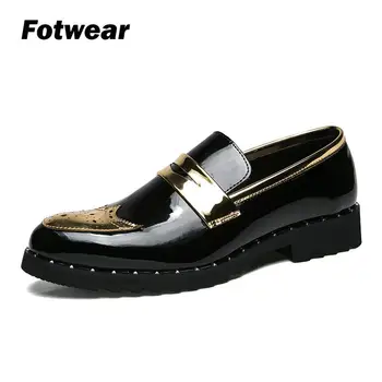 Fotwear Men's Leather Handsome loafers Men's casual shoes Cushioned insole Overlay with decorative Gold Silver upper for Party
Fotwear Men's Leather Handsome loafers Men's casual shoes Cushioned insole Overlay with decorative Gold Silver upper for Party