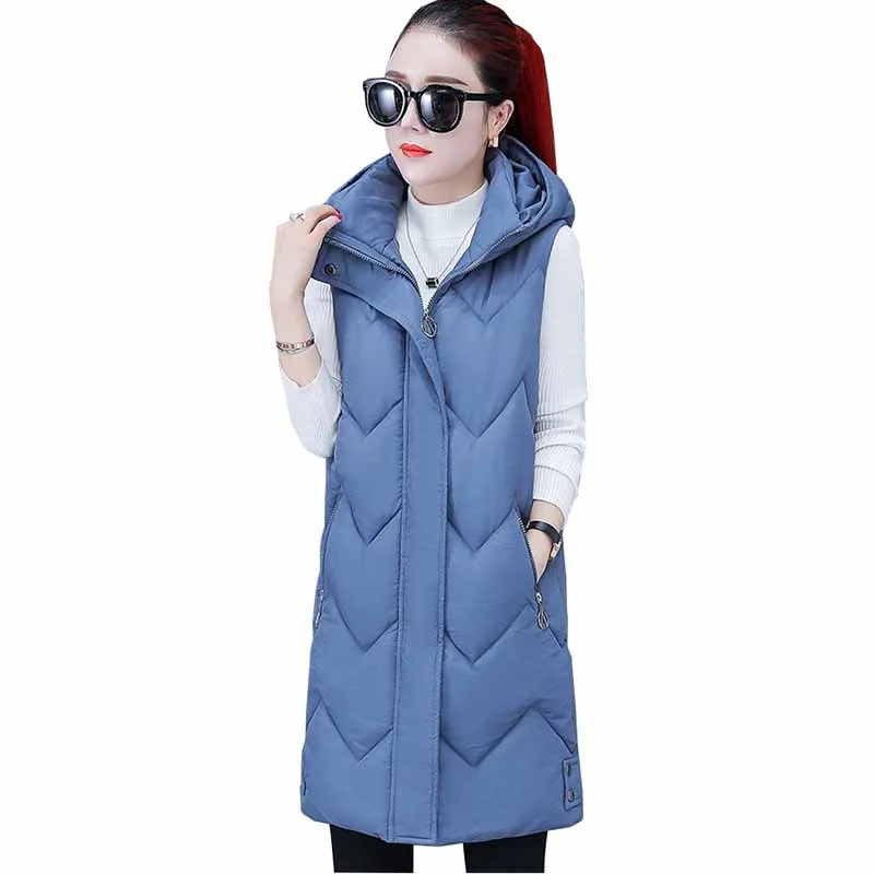 2019 Fashion Autumn and Winter Down cotton vest jacket Women Sleeveless Hooded Outerwear Students Thicken Long Waistcoat G536
2019 Fashion Autumn and Winter Down cotton vest jacket Women Sleeveless Hooded Outerwear Students Thicken Long Waistcoat G536