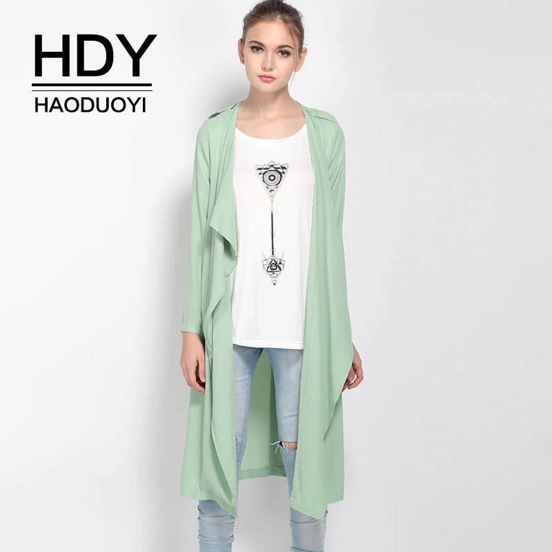 HDY Haoduoyi Popular Office Commuting Solid Color Leisure Autumn Casual Lapel Long Sleeve Draping Neckline Windbreaker
HDY Haoduoyi Popular Office Commuting Solid Color Leisure Autumn Casual Lapel Long Sleeve Draping Neckline Windbreaker