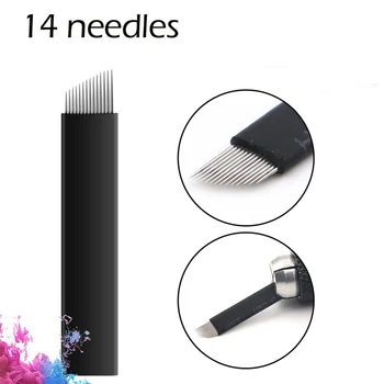 100pcs 14 pin black microblading needles Permanent Makeup Eyebrow needles for microblasting 3D Eyebrow Embroidery Manual Pen
100pcs 14 pin black microblading needles Permanent Makeup Eyebrow needles for microblasting 3D Eyebrow Embroidery Manual Pen