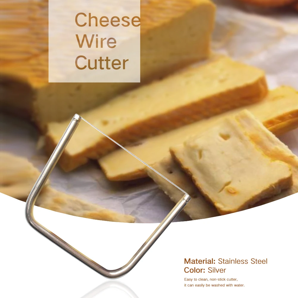 Kitchen Cheese Cutter Draw Rustproof Household Ergonomic Wire Type Stainless Steel Easy Clean Slip Non-stick Anti Lightweight | Дом и сад