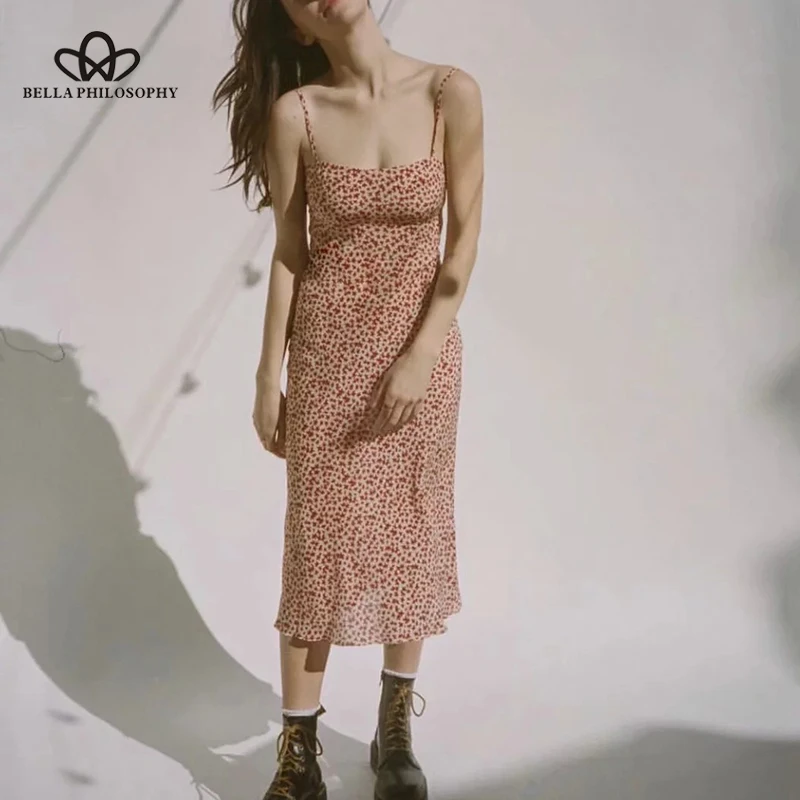 Bella Philosophy Women Summer Sexy Spaghetti Strap Dress Vintage Print Floral Female Long Dress Casual Holiday Lady Beach Dress
Bella Philosophy Women Summer Sexy Spaghetti Strap Dress Vintage Print Floral Female Long Dress Casual Holiday Lady Beach Dress