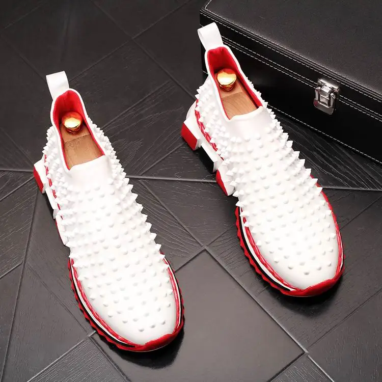 ERRFC New Arrival Luxury Men White Casual Comfort Shoes Fashion British Slip On Breathable Man Tide Leisure Shoes Rivets Charm
ERRFC New Arrival Luxury Men White Casual Comfort Shoes Fashion British Slip On Breathable Man Tide Leisure Shoes Rivets Charm