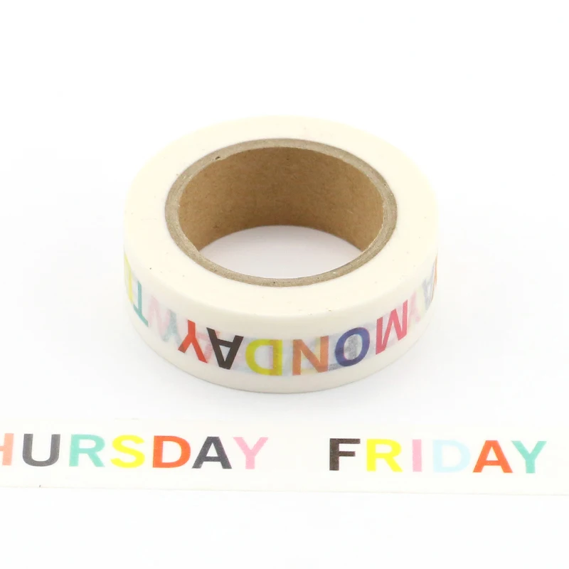 1X Monday to Sunday words Decorative Washi Tape DIY Scrapbooking Masking Tape School Office Supply Escolar Papelaria
1X Monday to Sunday words Decorative Washi Tape DIY Scrapbooking Masking Tape School Office Supply Escolar Papelaria