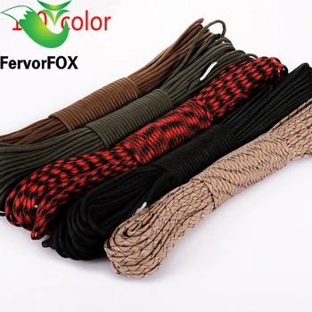 100 colors Paracord 550 Paracord Parachute Cord Lanyard Rope Mil Spec Type III 7Strand 100FT Climbing Camping survival equipment
100 colors Paracord 550 Paracord Parachute Cord Lanyard Rope Mil Spec Type III 7Strand 100FT Climbing Camping survival equipment