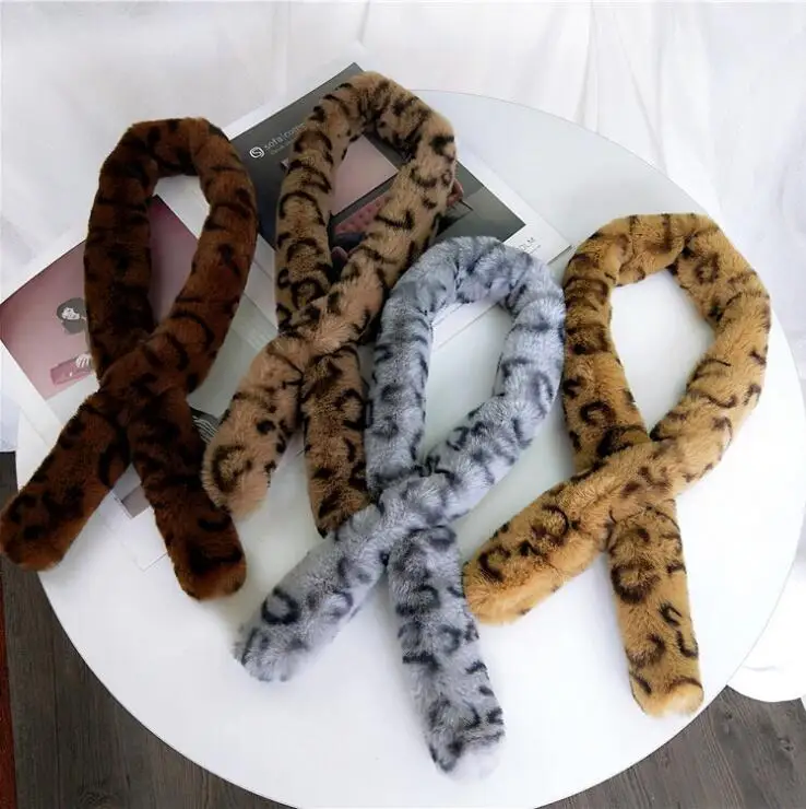 Фото 5*85 см новые женские зимние теплые плюшевые шарфы из искусственного меха с