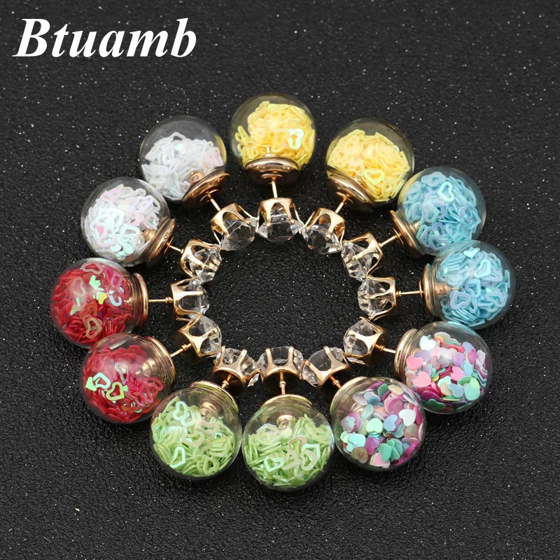 Btuamb New Maxi Colorful Sequins Love Heart Earrings Crystal Double Sides Big Ball Stud Earrings for Women Jewelry Free Style
Btuamb New Maxi Colorful Sequins Love Heart Earrings Crystal Double Sides Big Ball Stud Earrings for Women Jewelry Free Style