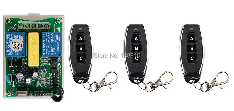 AC220V 2Channe RF wireless remote control switch System, 3X Transmitter + 1 X Receiver, tubular motor garage doorshutters window
AC220V 2Channe RF wireless remote control switch System, 3X Transmitter + 1 X Receiver, tubular motor garage doorshutters window
