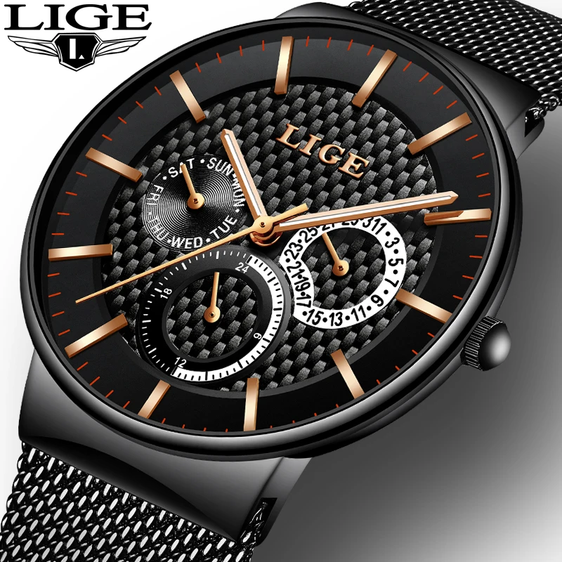 2017 LIGE Luxury Brand casual Watches Men Simple Business Quartz Watch Man Mesh strap Date Fashion Black Clock relogio masculino
2017 LIGE Luxury Brand casual Watches Men Simple Business Quartz Watch Man Mesh strap Date Fashion Black Clock relogio masculino