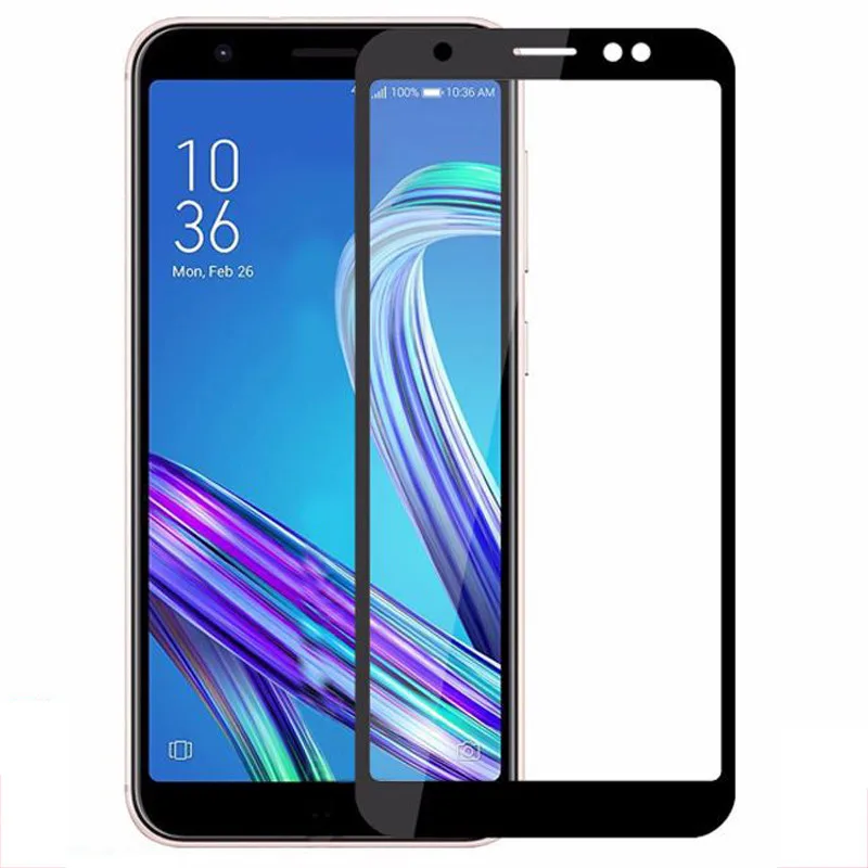 Закаленное Стекло для Asus ZenFone Max M1 ZB555KL полное покрытие Экран протектор 9 H 2.5d