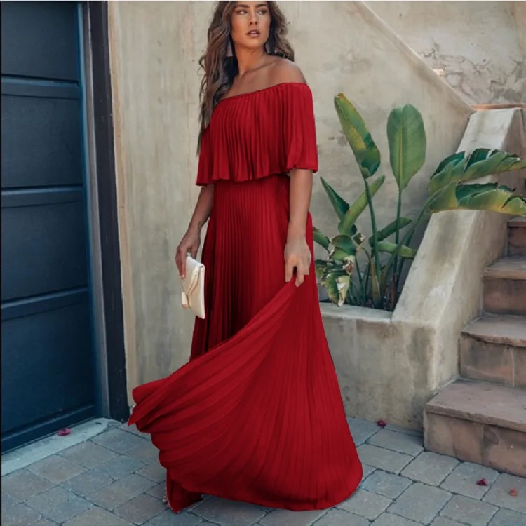 Office Lady Solid Summer Bohemian Beach Dress Fashion Slash Neck Maxi Women Dresses Short Sleeve Vestidos Verano 2019
Office Lady Solid Summer Bohemian Beach Dress Fashion Slash Neck Maxi Women Dresses Short Sleeve Vestidos Verano 2019