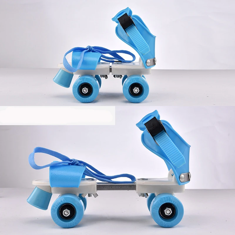 Регулируемые детские роликовые коньки 4 колеса два ряда 18 32 см подарки для