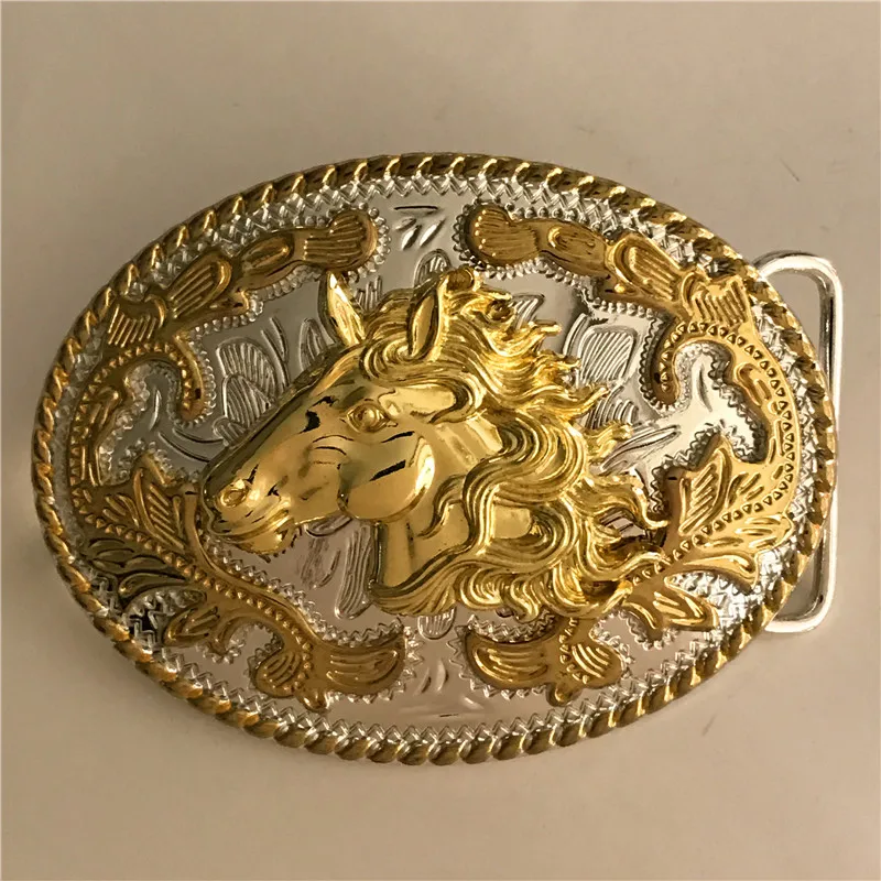 Hot selling High quality Oval Lace Gold Horse Head Cowboys Belt Buckle With Metal Belt Head Woman Man Jeans Jewelry accessories
Hot selling High quality Oval Lace Gold Horse Head Cowboys Belt Buckle With Metal Belt Head Woman Man Jeans Jewelry accessories