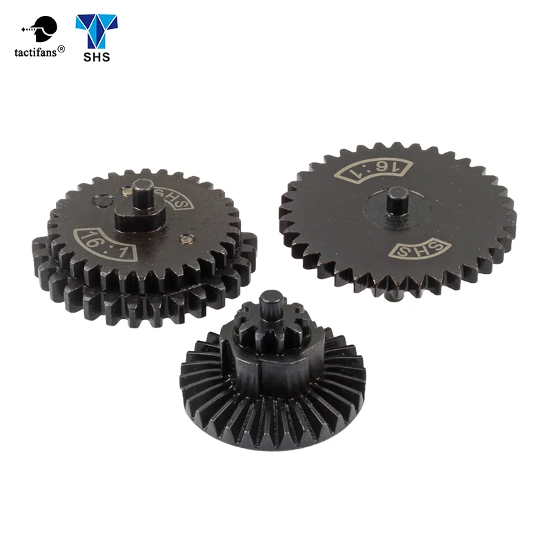 SHS Steel Helical Reinforcement Low Noise High Torque Gear Set for Ver2/3 AEG Gearbox Hunting Army Paintball Game Accessories
SHS Steel Helical Reinforcement Low Noise High Torque Gear Set for Ver2/3 AEG Gearbox Hunting Army Paintball Game Accessories