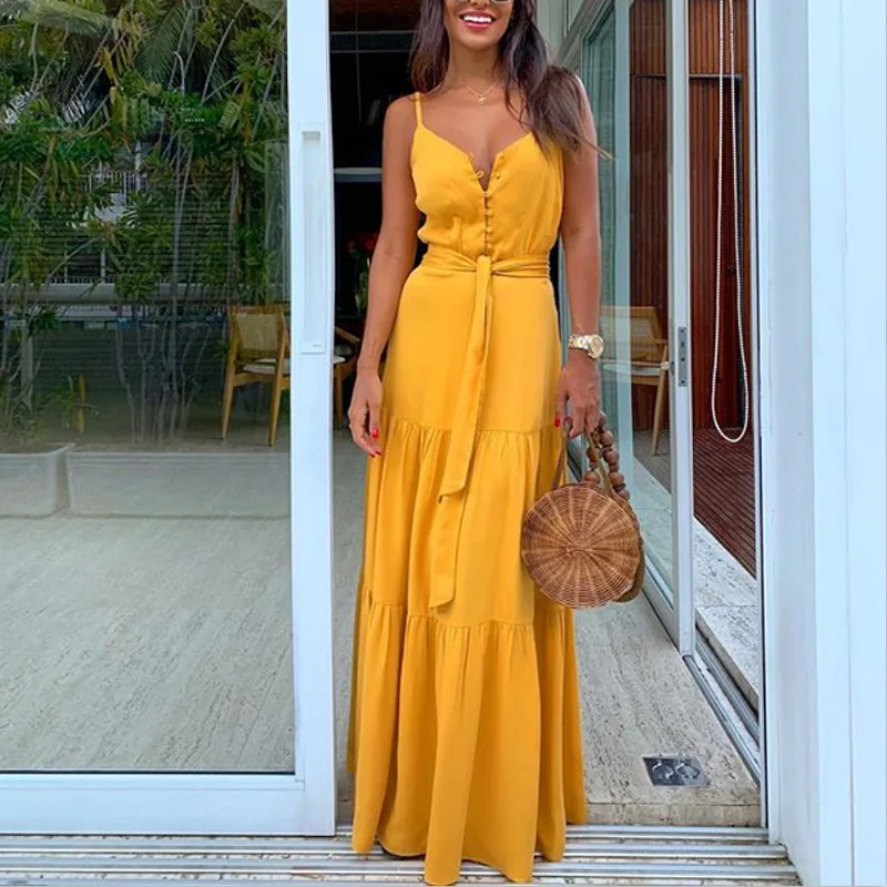 Bohemian Style Women Dress Sexy Vintage Maxi V-Neck Spaghetti Strap Dress Elegant Women Dresses Evening Party High Waist Dresses
Bohemian Style Women Dress Sexy Vintage Maxi V-Neck Spaghetti Strap Dress Elegant Women Dresses Evening Party High Waist Dresses